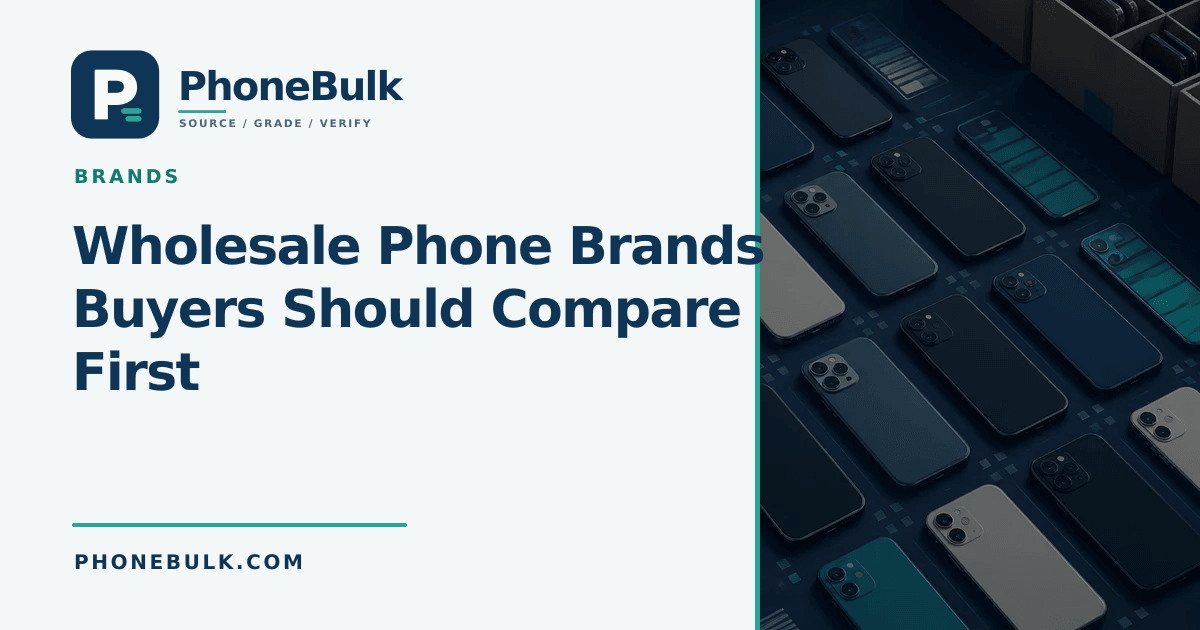 PhoneBulk guide cover for Wholesale Phone Brands Buyers Should Compare First