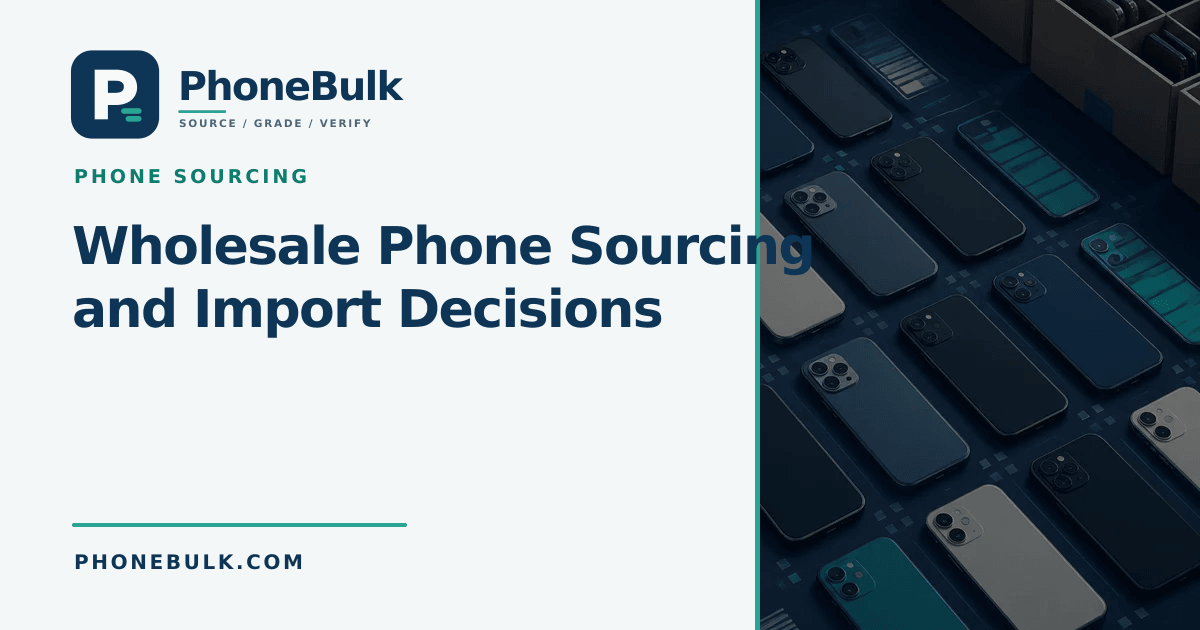 PhoneBulk guide cover for Wholesale Phone Sourcing and Import Decisions