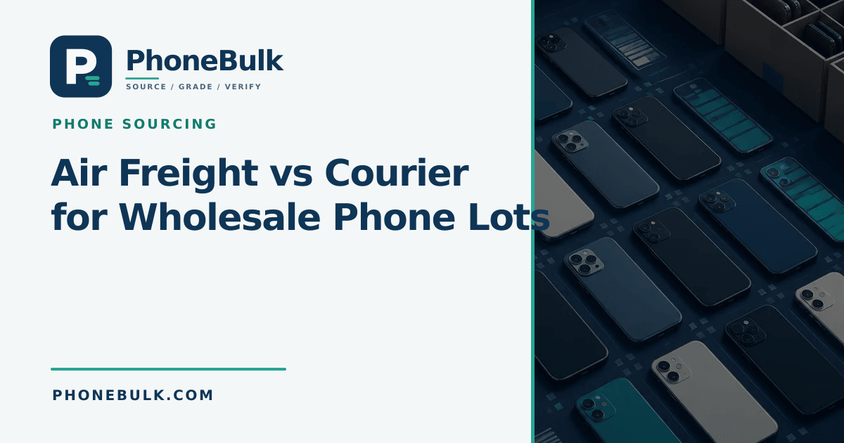 Guide illustration for Air Freight vs Courier for Wholesale Phone Lots