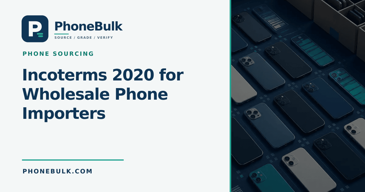 PhoneBulk guide cover for Incoterms 2020 for Wholesale Phone Importers