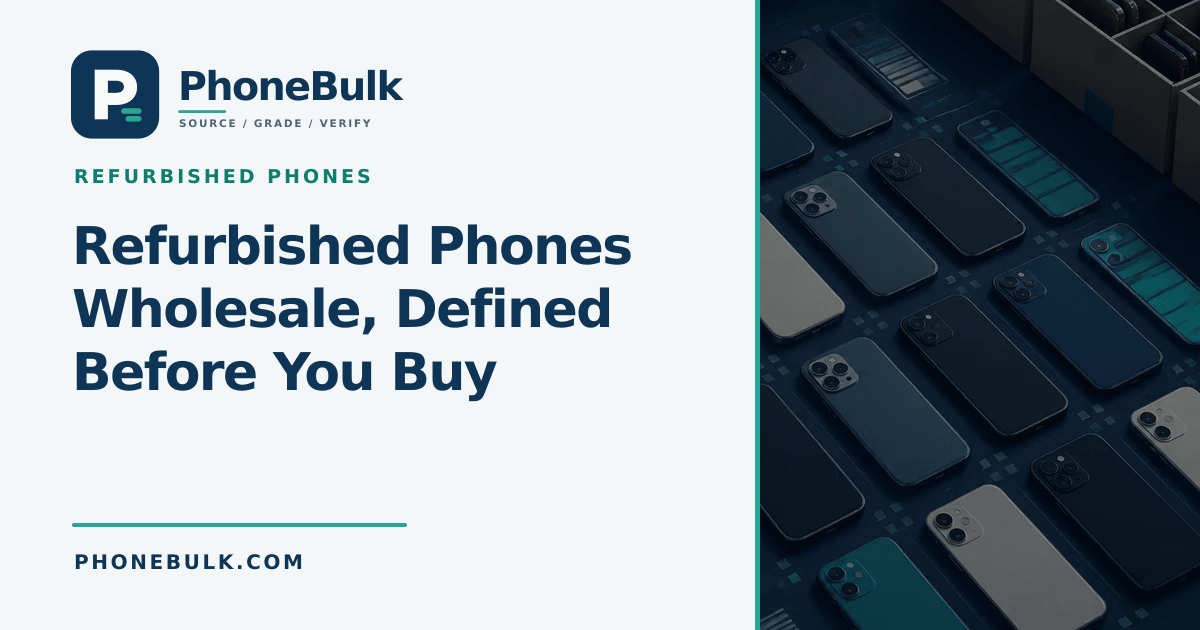 PhoneBulk guide cover for Refurbished Phones Wholesale, Defined Before You Buy