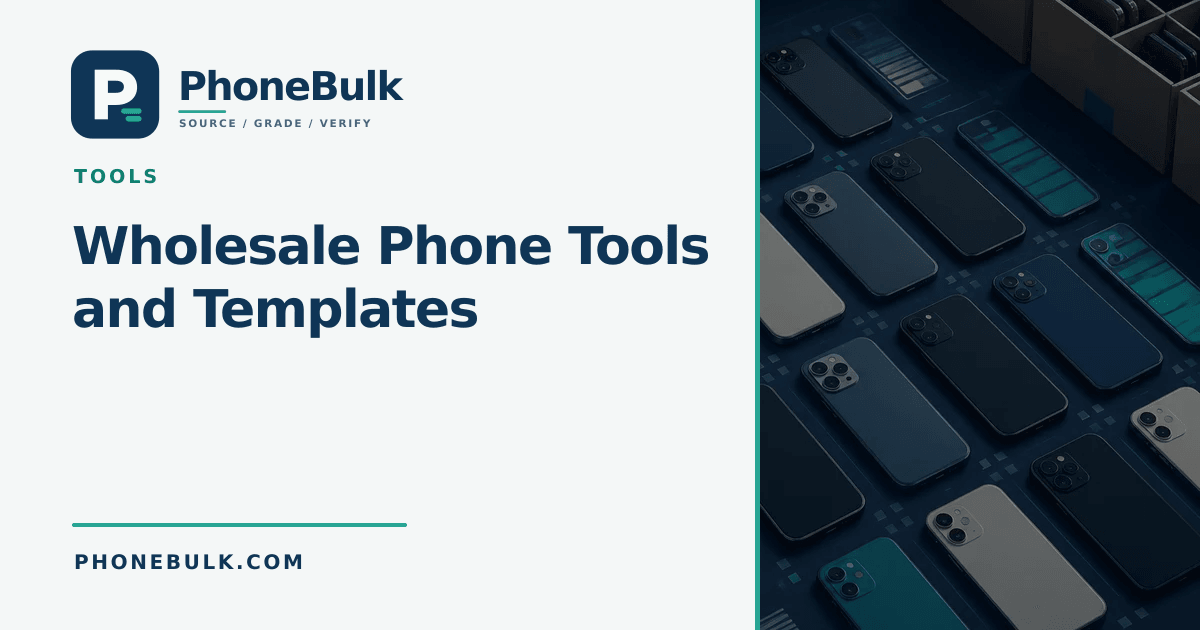 PhoneBulk guide cover for Wholesale Phone Tools and Templates