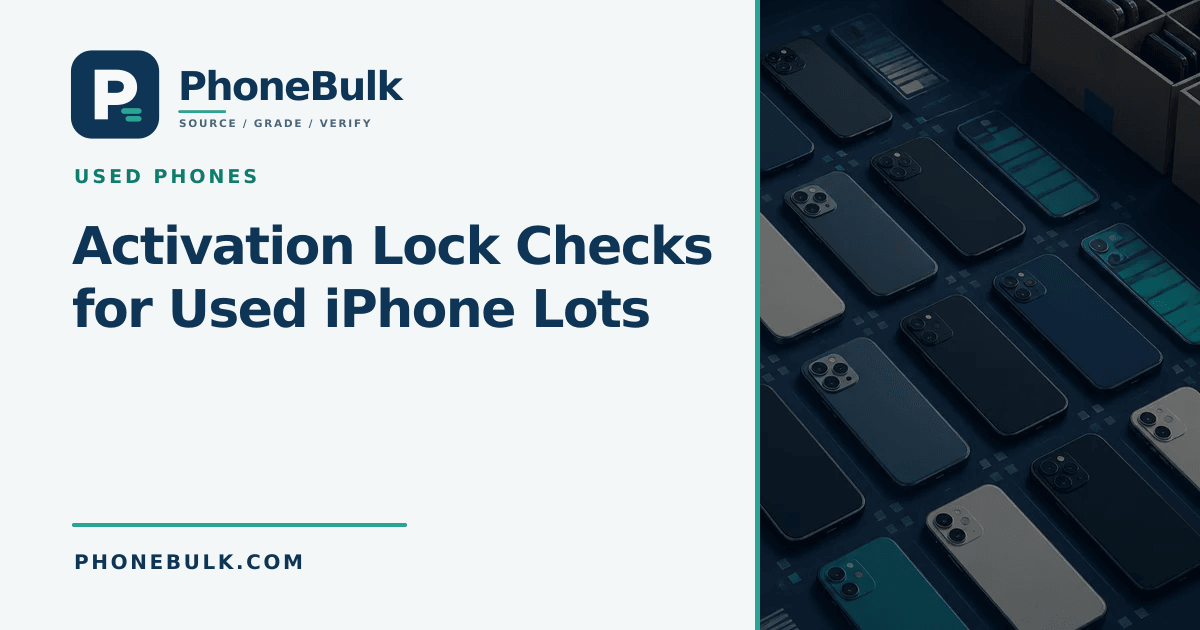 PhoneBulk guide cover for Activation Lock Checks for Used iPhone Lots