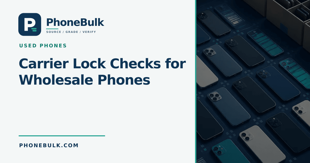 PhoneBulk guide cover for Carrier Lock Checks for Wholesale Phones