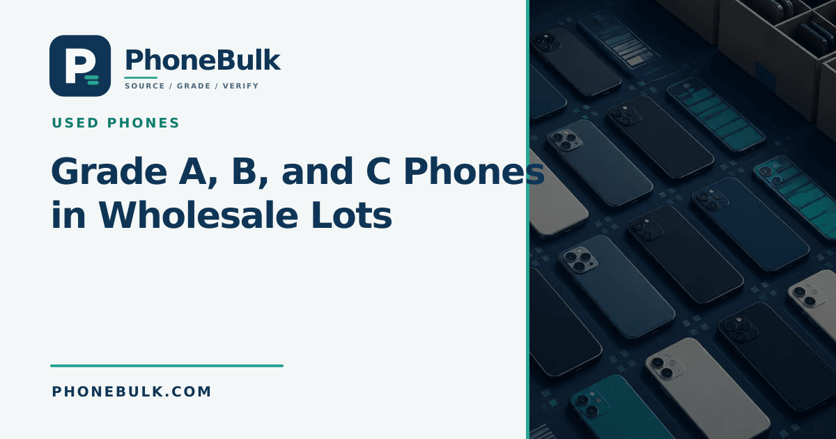 PhoneBulk guide cover for Grade A, B, and C Phones in Wholesale Lots