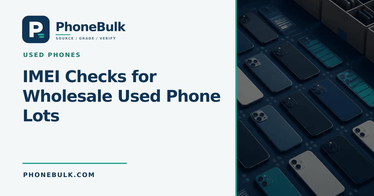PhoneBulk guide cover for IMEI Checks for Wholesale Used Phone Lots