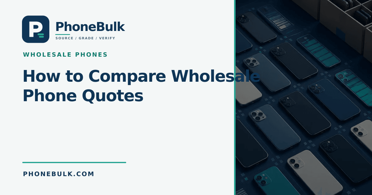 PhoneBulk guide cover for How to Compare Wholesale Phone Quotes