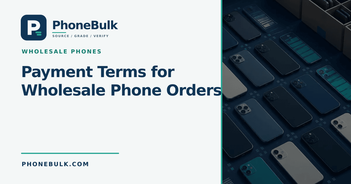 PhoneBulk guide cover for Payment Terms for Wholesale Phone Orders
