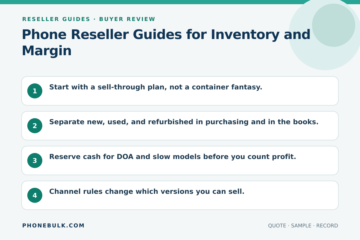 Buyer review checklist for Phone Reseller Guides for Inventory and Margin